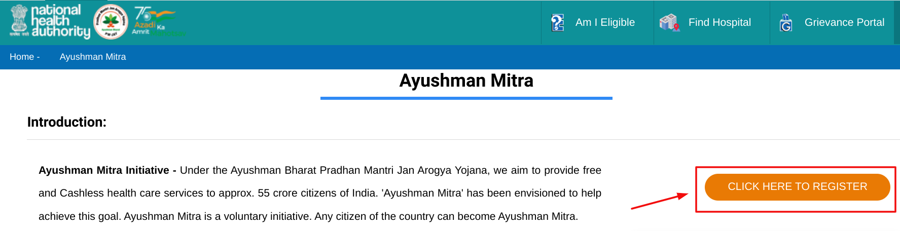 Ayushman Mitra Bharti - Home Page