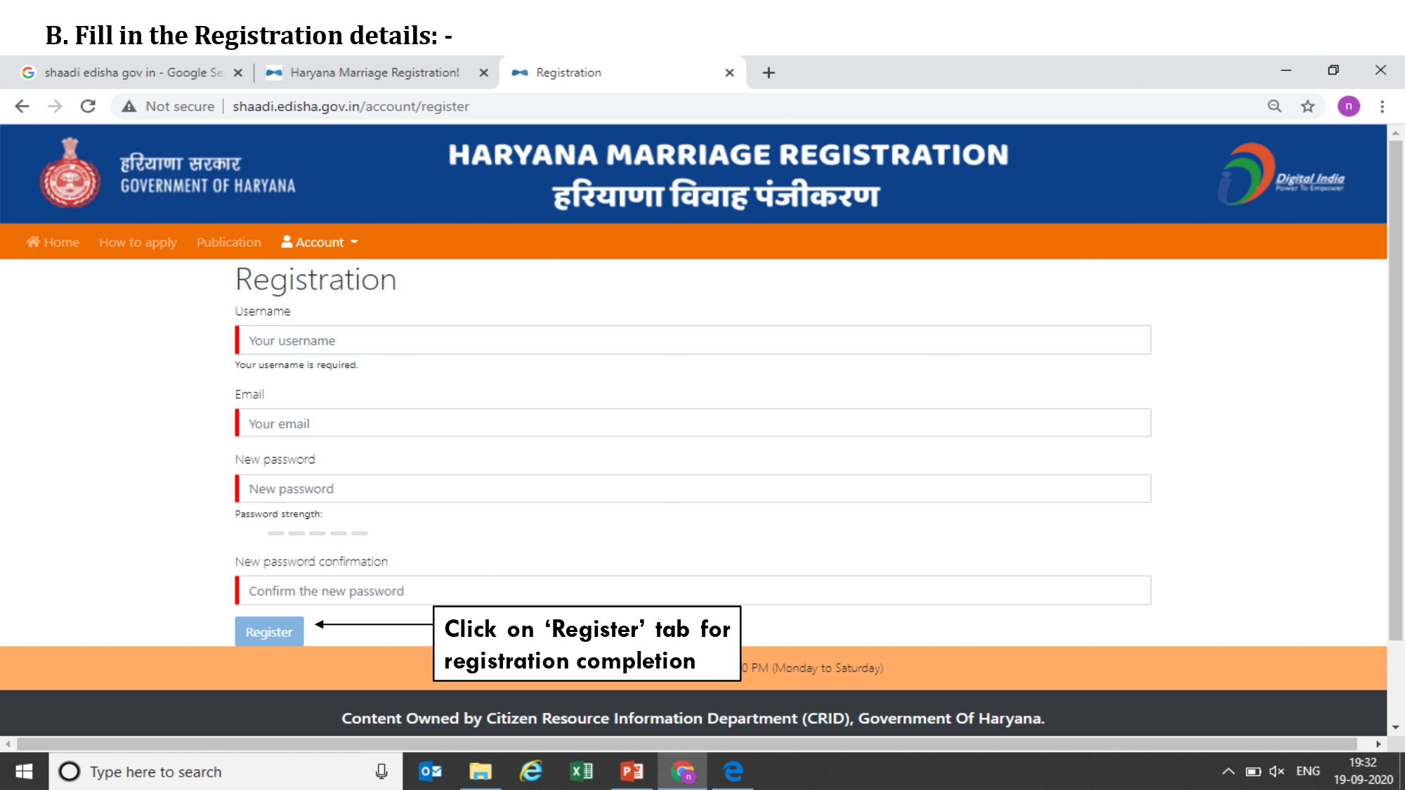 Marriage Registration online process