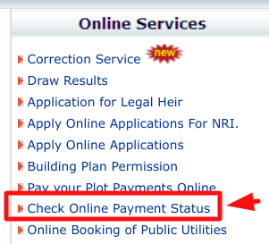 HUDA Plot Scheme - checking online payment