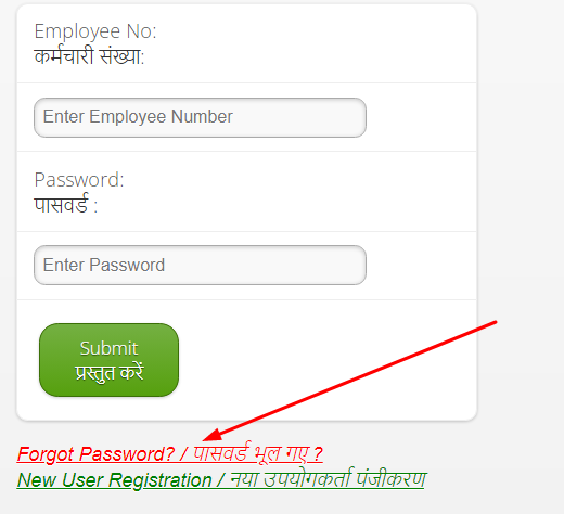 AIMS Portal forget password