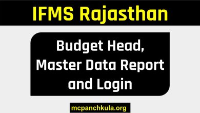 IFMS Rajasthan: Budget Head, Master Data Report