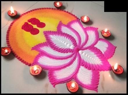 Diwali saral rangoli design