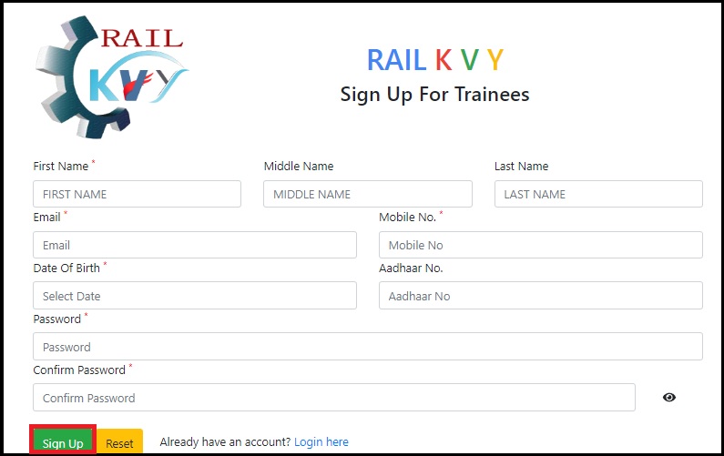 Rail Kaushal Vikas Yojana Apply Online 