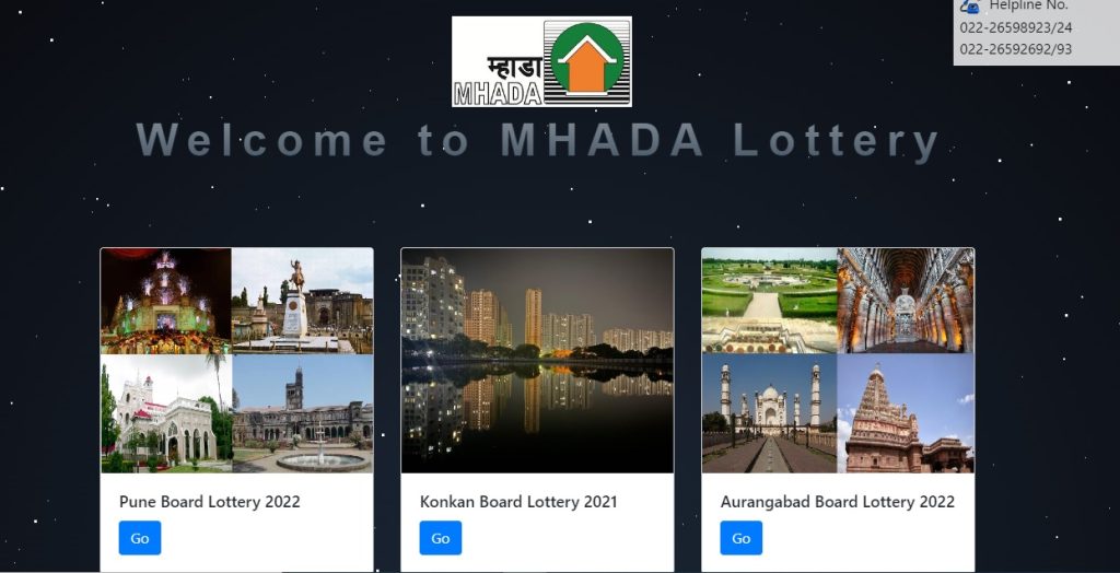 mhada lottery online registration