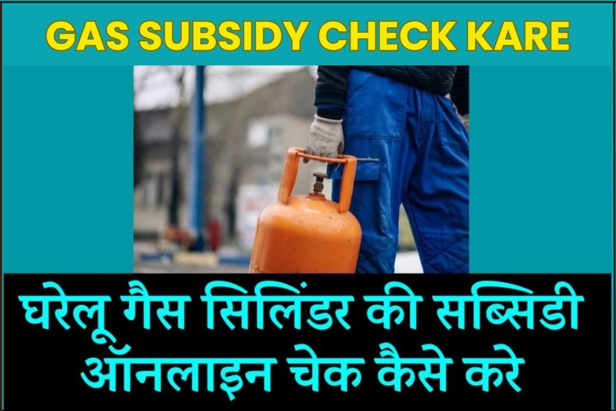 How To Check LPG Subsidy: घरेलू गैस सिलिंडर की सब्सिडी ऑनलाइन चेक कैसे करे, जाने यहाँ