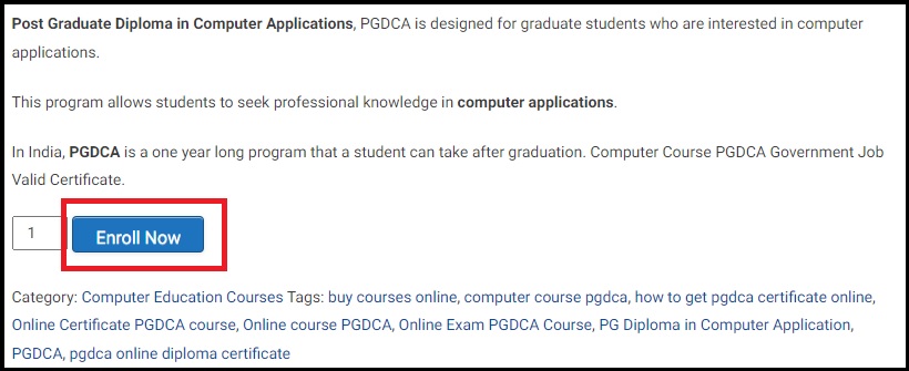PGDCA Course details in Hindi