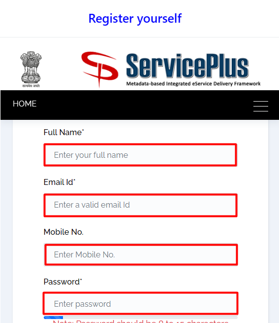 registration on Jharseva portal