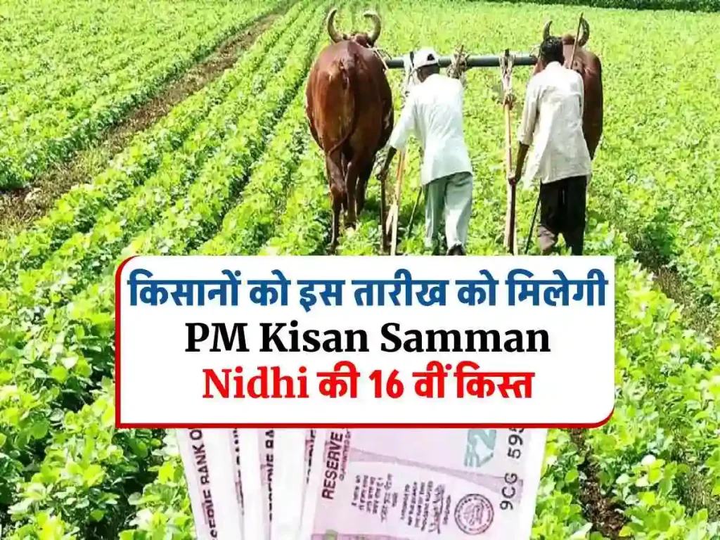 किसानों के लिए बड़ी खुशखबरी: 16वीं PM Kisan Samman Nidhi किस्त, ₹4000 का लाभ मिलेगा 12:00 बजे तक